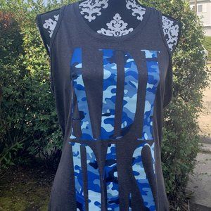 Adidas Women's Ultimate Flock Muscle Tank Top Gray